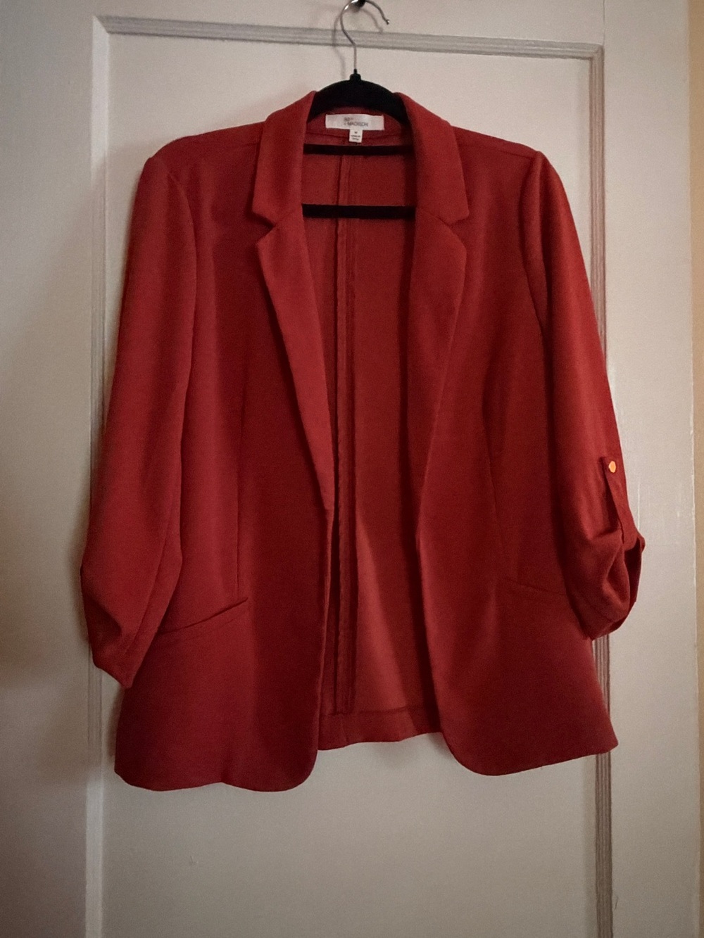 Women's Red Open-Front Blazer Jacket - Unknown Brand